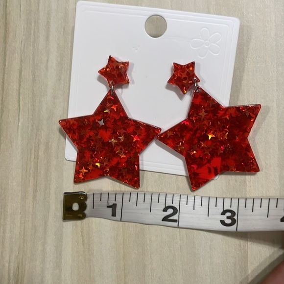 Free People Red Seeing Stars Earrings - Picture 12 of 13
